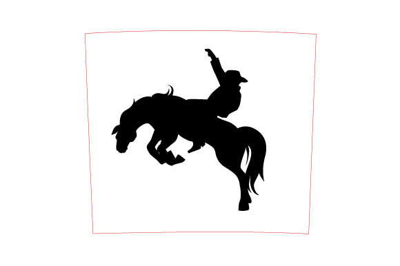 20oz Tumbler Wrap with Rodeo Rider Silhouette