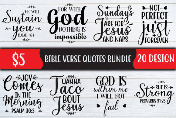 Bible Verse Quotes SVG Bundle