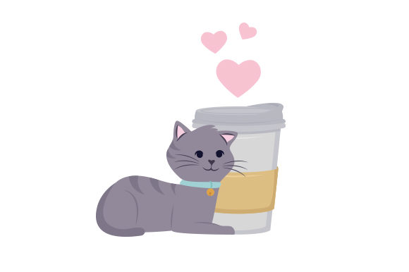 Cat Cuddling Coffee Cup