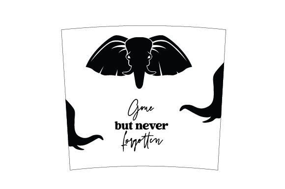 Elephant Remembrance Skinny Tumbler Wrap