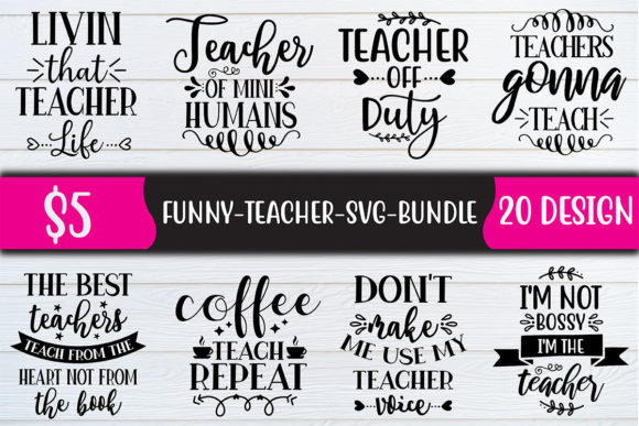 Funny Teacher SVG Bundle