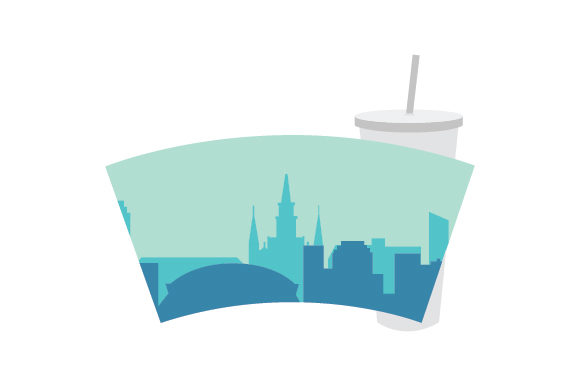 New Orleans Sky Line Tumbler Wrap
