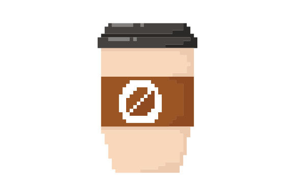 Pixel Art Coffee Cup