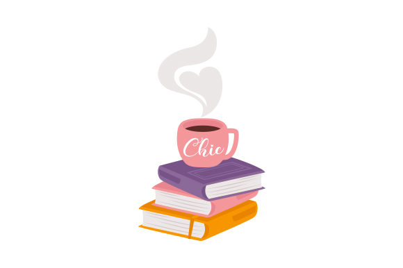 Stack of Books with Coffee Cup