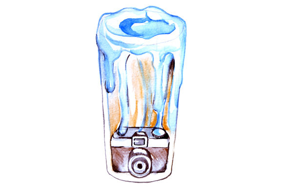 Tumbler and Camera Embroidery Design